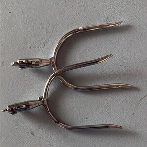 Elegant Silver Metal Spurs